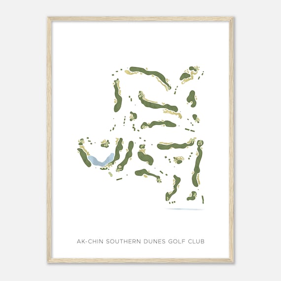 Ak-chin Southern Dunes Golf Club, Arizona - Modern Watercolor Map