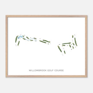 Willowbach GolfCourt in Sun City, Arizona - Moderne Aquarell Landkarte | Golfer Geschenk, Golf Wandkunst, Golf Poster Druck, Platz Layout