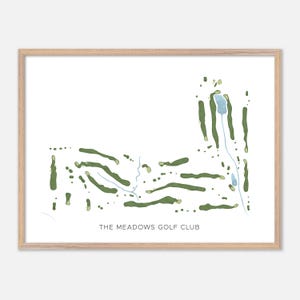 The Meadows Golf Club in Dubuque, Iowa - Modern Watercolor Map | Golfer Gift, Golf Wall Art, Golf Poster Print, Course Layout