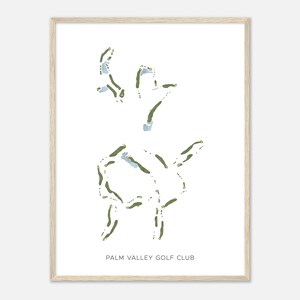 Palm Valley Golf Club, Arizona - Moderne aquarelkaart | Golfer cadeau, golf kunst aan de muur, golf poster print, baanindeling