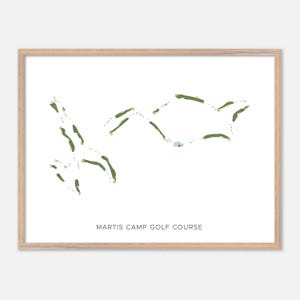 Martis Camp Golf Platz in Truckee, Kalifornien - Moderne Aquarell Landkarte | Golfer Geschenk, Golf Wandkunst, Golf Poster Druck, Platz Layout