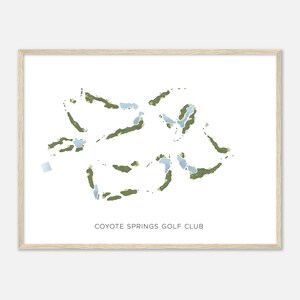 Coyote Springs Golf Club, Nevada - Moderne Aquarell Landkarte | Golfer Geschenk, Golf Wandkunst, Golf Poster Druck, Platz Layout
