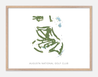 Columbia Point Golf Course, Washington - Modern Watercolor Map