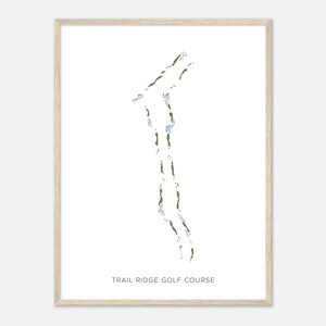 Trail Ridge Golfbaan, Arizona - Moderne aquarelkaart | Golfer cadeau, golf kunst aan de muur, golf poster print, baanindeling