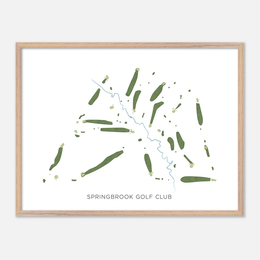 Springbrook Poster Springbrook Golf Club in Leeds, Maine - Modern Watercolor Map | Golfer ...