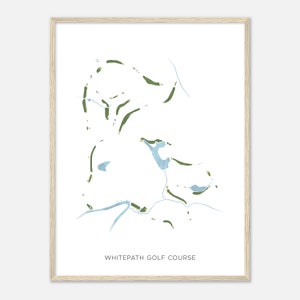 Whitepath Golf Course, Georgia - Modern Watercolor Map | Golfer Gift, Golf Wall Art, Golf Poster Print, Course Layout