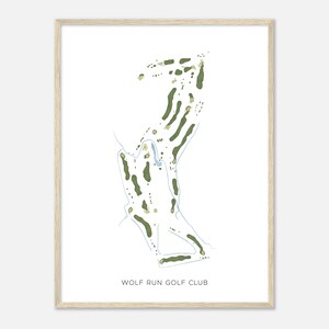 Wolf Run Golf Club, Nevada - Moderne Aquarell Landkarte | Golfer Geschenk, Golf Wandkunst, Golf Poster Druck, Platz Layout