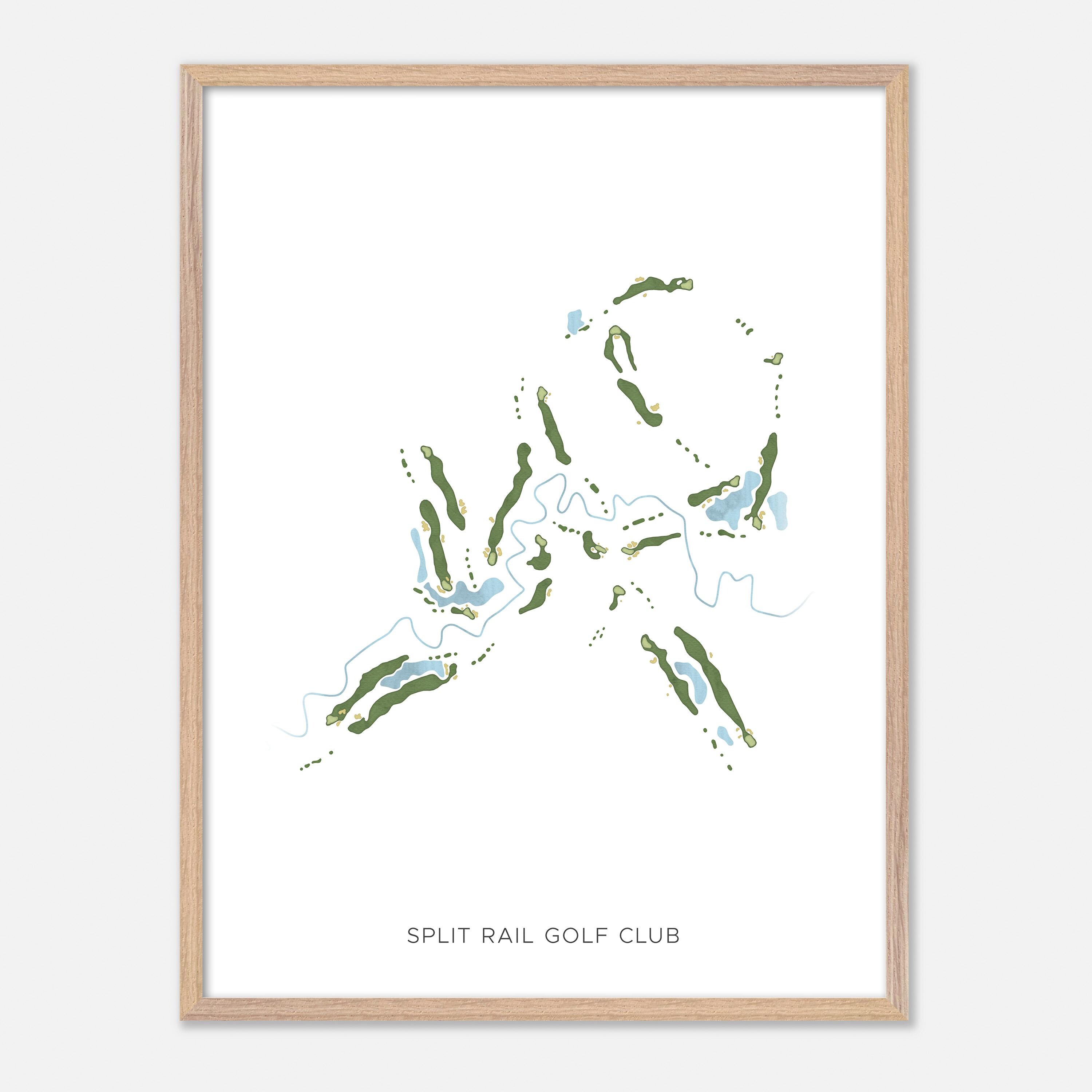 Split Rail Golf Club in Aledo, Texas - Modern Watercolor Map