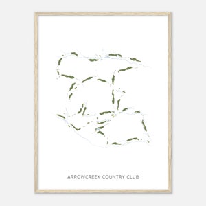ArrowCreek Country Club, Nevada - Moderne Aquarell Landkarte | Golfer Geschenk, Golf Wandkunst, Golf Poster Druck, Platz Layout