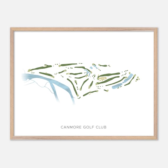 Canmore Golf Club in , Canada - Modern Watercolor Map | Golfer