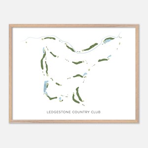 Ledgestone Country Club in Branson West, Missouri - Modern Watercolor Map | Golfer Gift, Golf Wall Art, Golf Poster Print, Course Layout