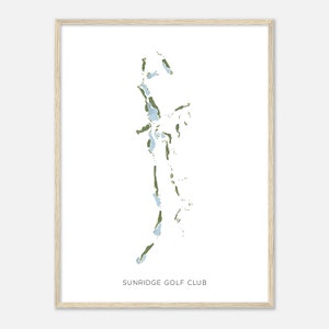 Sunridge Golf Club, Nevada - Moderne aquarelkaart | Golfer cadeau, golf kunst aan de muur, golf poster print, baanindeling
