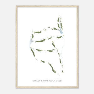 Staley Farms Golf Club, Missouri - Moderne Aquarell Landkarte | Golfer Geschenk, Golf Wandkunst, Golf Poster Druck, Platz Layout