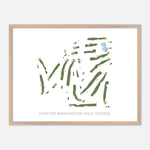 Chester Washington Golf Club Los Angeles - Moderne Aquarell Landkarte | Golfer Geschenk, Golf Wandkunst, Golf Poster Druck