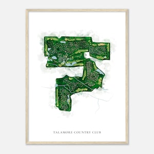 Talamore Country Club, Pennsylvania - Classic Watercolor Map | Golfer Gift, Golf Wall Art, Golf Poster Print, Course Layout