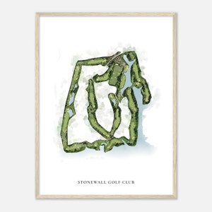 Stonewall Golf Club, Virginia - Classic Watercolor Map | Golfer Gift, Golf Wall Art, Golf Poster Print, Course Layout