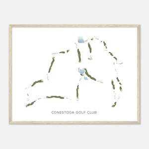 Conestoga Golf Club, Nevada - Moderne aquarelkaart | Golfer cadeau, golf kunst aan de muur, golf poster print, baanindeling