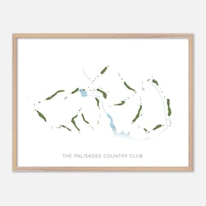 The Palisades Country Club a Charlotte, North Carolina - Mappa moderna ad acquerello / Regalo per golfisti, Arte murale per golf, Stampa poster per golf