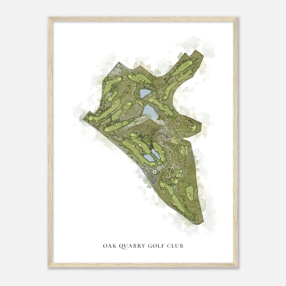 Oak Quarry Golf Club, California - Classic Watercolor Map | Golfer