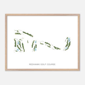 RedHawk Golf Platz in Nampa, Idaho - Moderne Aquarell Landkarte | Golfer Geschenk, Golf Wandkunst, Golf Poster Druck, Platz Layout