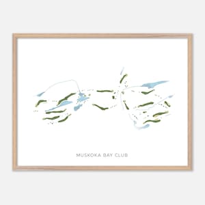 Muskoka Bay Club in , Kanada - Moderne Aquarell Landkarte | Golfer Geschenk, Golf Wandkunst, Golf Poster Druck, Platz Layout