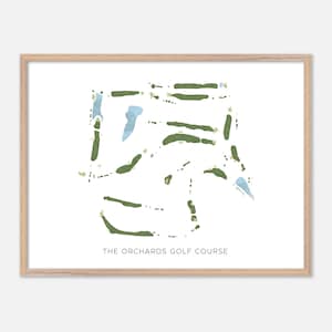 The Orchards Golf Club in Belleville, Illinois - Moderne Aquarell Landkarte | Golfer Geschenk, Golf Wandkunst, Golf Poster Druck, Platz Layout