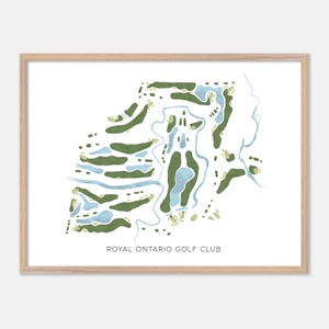 Royal Ontario Golf Club , Kanada - Moderne Aquarell Landkarte | Golfer Geschenk, Golf Wandkunst, Golf Poster Druck, Platz Layout