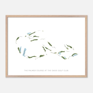 Der Palmer Platz im Oasis Golf Club in Mesquite, Nevada - Moderne Aquarell Landkarte | Golfer Geschenk, Golf Wandkunst, Golf Poster Druck