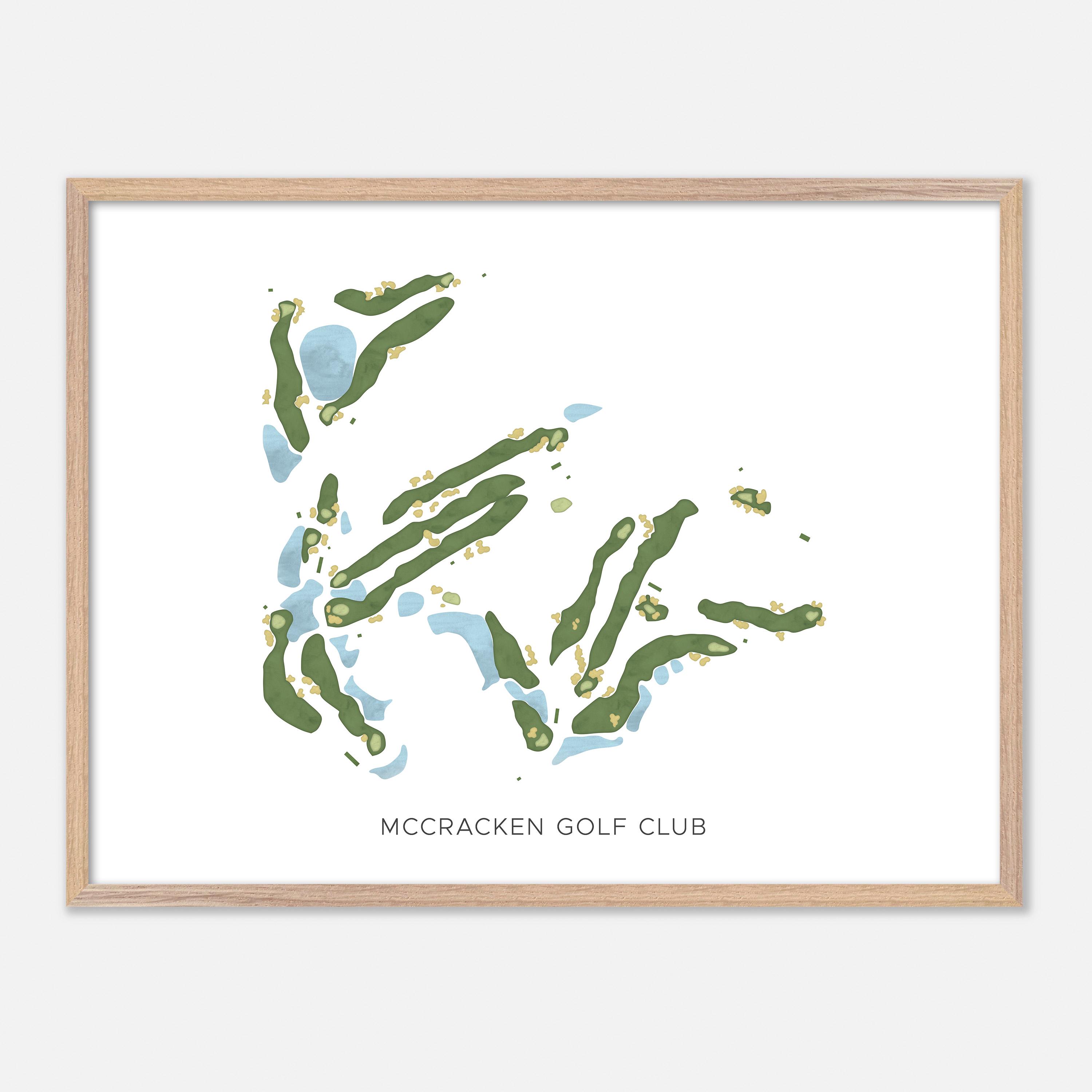 Mccracken Golf Club, Australia - Modern Watercolor Map | Golfer