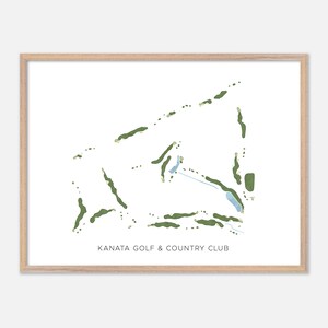 Kanata Golf & Country Club a , Canada - Mappa moderna ad acquerello / Regalo per golfisti, Arte murale per golf, Stampa poster per golf, Layout del campo