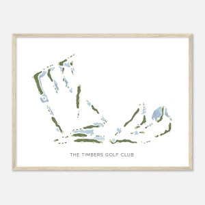 The Timbers Golf Club, Michigan - Modern Watercolor Map | Golfer Gift, Golf Wall Art, Golf Poster Print, Course Layout