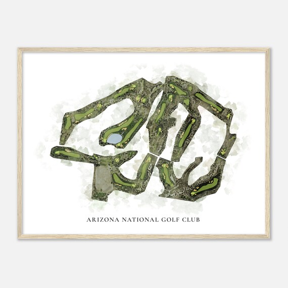 Arizona National Golf Club, Arizona - Classic Watercolor Map
