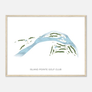 Island Pointe Golf Club, Tennessee - Modern Watercolor Map | Golfer Gift, Golf Wall Art, Golf Poster Print, Course Layout