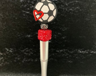 Soccer Ball Beaded Pen