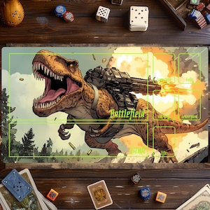 Tapete de juego Magic, tapete de juego Magic The Gathering, tapete de dinosaurio, tapete de juego de cartas, accesorios MTG, tapete de juego personalizado, juego de cartas coleccionables