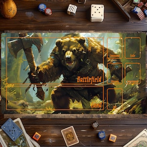 Tapis de jeu Magic Card, tapis de jeu Magic The Gathering, tapis ours, tapis de jeu pour jeux de cartes, accessoires MTG, tapis de jeu personnalisé, jeu de cartes à collectionner