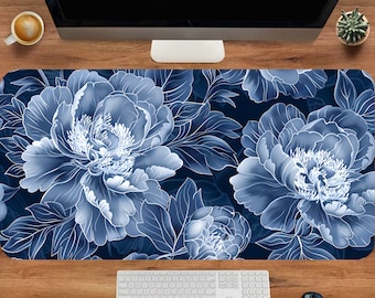 Botanical Plant Desk Mat, Floral Deskmat, Large Gaming Mouse Pad, Keyboard Mat, Desk Decor Office, Botanical Mousepad