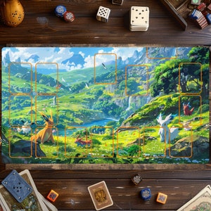 Tapis de jeu Pokémon, tapis de jeu Pokémon - tapis de jeu, tapis de jeu pour jeux de cartes, accessoires TGC, tapis de jeu personnalisé, jeu de cartes à collectionner