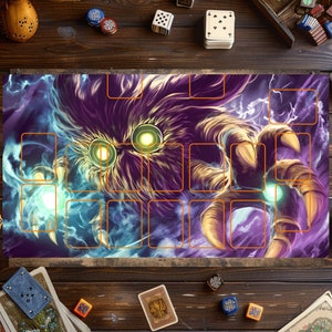 Tapis de jeu YuGiOh TGC, tapis YuGiOh, tapis de jeu pour jeux de cartes, accessoires TGC, tapis de jeu avec zones, jeu de cartes à collectionner, cadeau de Noël, tapis de jeu