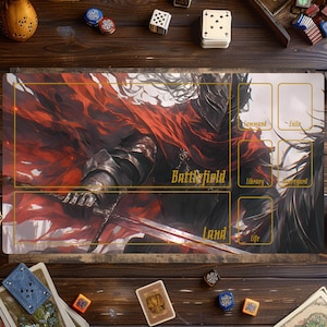 Tapete de juego de Magic, tapete de juego de Magic The Gathering, tapete de caballeros, tapete de juego de juegos de cartas, accesorios de MTG, tapete de juego personalizado, juego de cartas coleccionables