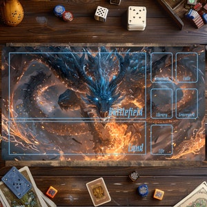 Magic Playmat, Magic The Gathering Play Mat, Dragon Mat, Juegos de cartas Play Mat, Accesorios MTG, Custom Play Mat, Juego de cartas coleccionables