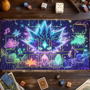 Tapis de jeu YuGiOh TGC, tapis YuGiOh, tapis de jeu pour jeux de cartes, accessoires TGC, tapis de jeu personnalisé avec zones, jeu de cartes à collectionner, tapis de jeu
