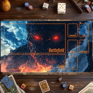 Tapis de jeu Commander MTG, tapis de jeu cartes magiques, tapis de jeu monstre, accessoires MTG, tapis de jeu personnalisé, jeu de cartes à collectionner, cadeau pour gamers