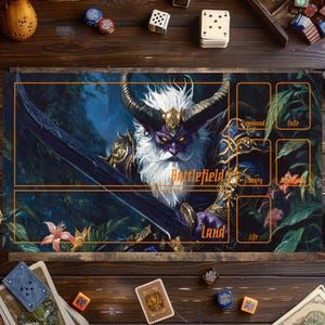 Tapis de jeu magique, tapis de jeu Magic The Gathering, tapis démon, tapis de jeu pour jeux de cartes, accessoires MTG, tapis de jeu personnalisé, jeu de cartes à collectionner