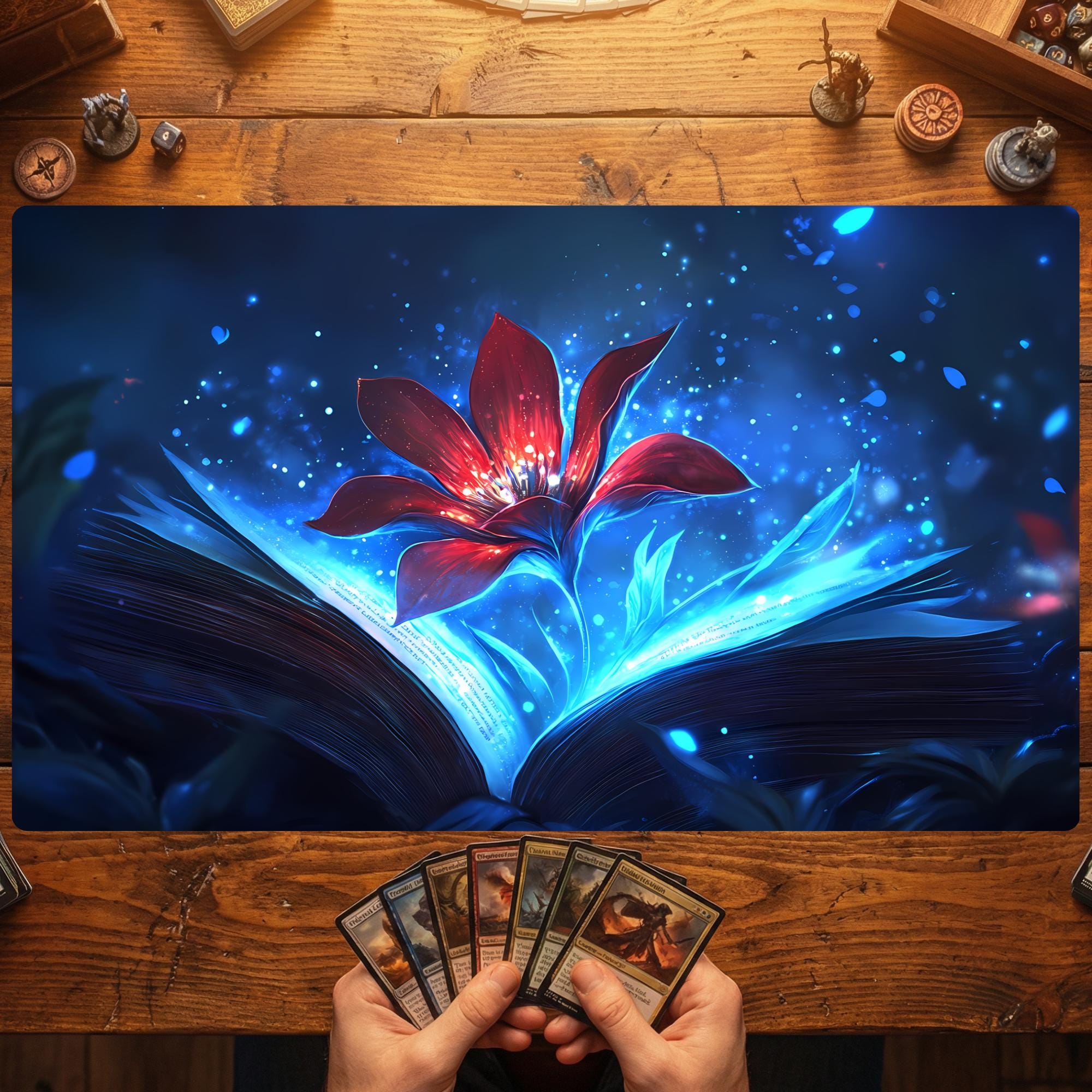 マジックブック　プレイマット マジックブックMTGプレイマット、ネイチャースペルプレイマット
