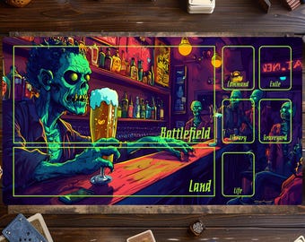 Magic Card Playmat, Magic The Gathering Play Mat, Zombie Mat, Card Games Play Mat, MTG Accessories, Custom Play Mat, Trading Card Game
