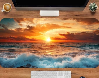 Sea Desk Mat, Ocean Mousepad, Extended Office Mouse Pad, Nature Deskmat, Landscape Desk Mat, Best Mouse Pad, Desk Decor, Non Slip Mousepad