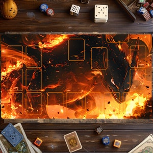 Tapis de jeu Pokémon, tapis de jeu Pokémon - tapis de jeu avec zones, tapis de jeu pour jeux de cartes, accessoires TGC, tapis de jeu personnalisé, jeu de cartes à collectionner