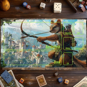 Tapis de jeu magique écureuil, tapis de jeu Magic The Gathering, tapis MTG, tapis de jeu pour jeux de cartes, accessoires MTG, tapis de jeu personnalisé, jeu de cartes à collectionner