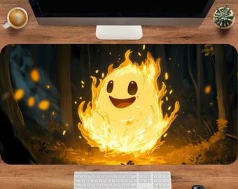 Alfombrilla de escritorio fantasma kawaii, alfombrilla de ratón fantasma linda, alfombrilla de ratón gótica, alfombrilla de escritorio espeluznante, alfombrilla de escritorio de Halloween, papel secante, organizador de escritorio, configuración gamer